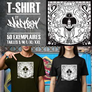 T-Shirt Double Renard - Danyboy - Noir