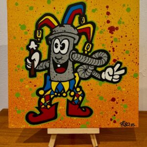 Le Pirsonnage bouffon - Pi 80 - 20x20cm