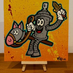 Le Pirsonnage cavalier - Pi 80 - 20x20cm