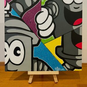 Le Pirsonnage décomposé 2 - Pi 80 - 20x20cm