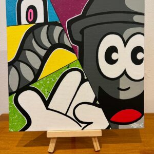 Le Pirsonnage décomposé 3 - Pi 80 - 20x20cm