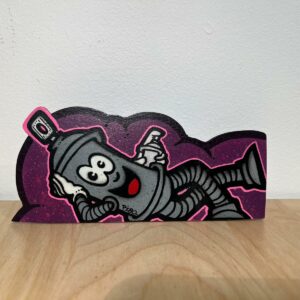 Pirsonnage posey fond violet outline rose - Pi80